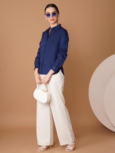 Image of OOMPH! Full Sleeve Stylish Western Drop Shoulder Shirts for Women Regular fit Shirts for Woman