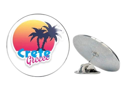 Crete Greece Round Metal 0.75