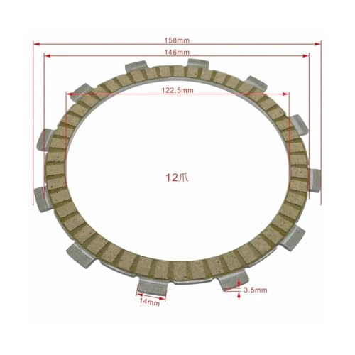 Disques d'embrayage à friction pour moto F800GS et F700GS - Lot de 9 pièces de rechange