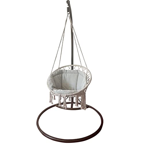 YAOTT Coussin de Siège pour Chaises Suspendues à Franges Rond Confortable Coussin de Jardin Exterieur Chaise Balançoires Coussin Fauteuil Suspendu,Gris2,60X60CM – vue 2