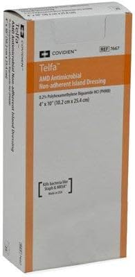 COVIDIEN Telfa AMD Antimicrobial Dressing Antimicrobial Dressing 4 X 8" Sterile (#7666, Sold Per Piece)