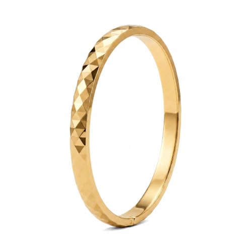 Image of PALMONAS 18k Gold Plated Gilded Haze Bangle Bracelet for Women - Jewellery Gift for Girls & Women | Waterproof & Anti-Tarnish Bracelet, Stylish & Trendy Bracelets for Ladies