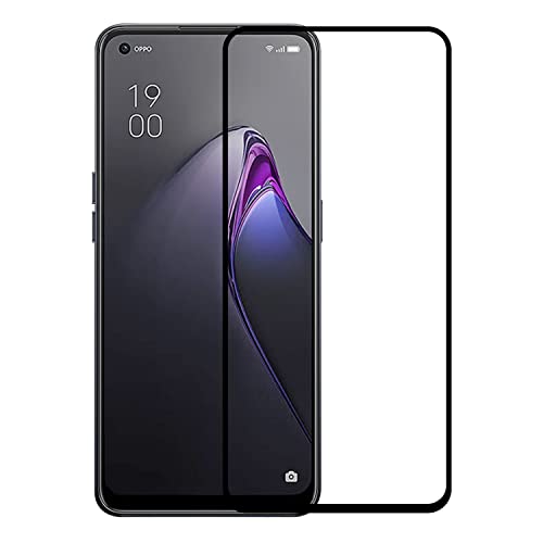Image of Tempered Glass Screen Protector Compatible For Oppo RENO 8 with Edge-to-Edge Protector and with Easy Installation Kit