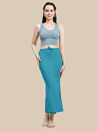 Image of Amazon Brand - Anarva Women Cotton Blended Saree Shapewear Regular Petticoat Skirt For Saree