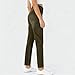 Dress Pants for Women High Elastic Waist Straight Leg Slack Stretchy Trousers Fall Fashion Work Pant with Pockets S-2XL Green