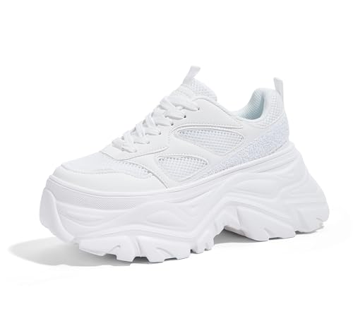 LUCKY STEP Glitter Chunky Sneakers