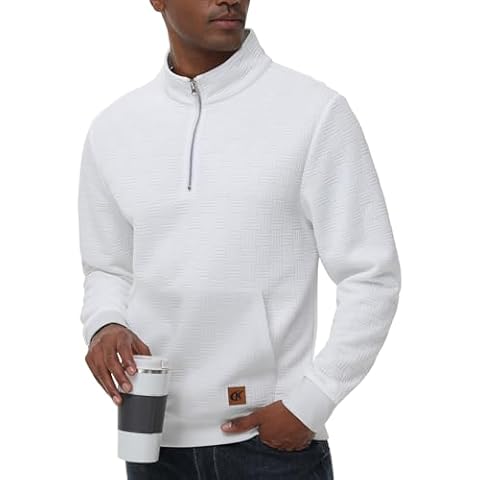 Tyhengta Men's Half Zip Pullover Sweatshirt Cover