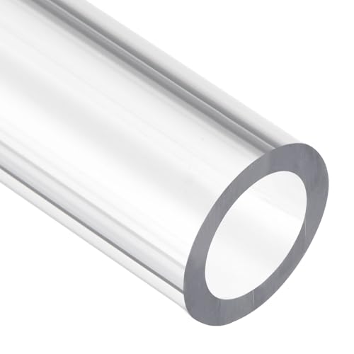 Image of uxcell Clear Rigid Tubing 13mm(1 /2 inch) ID x 19mm(3 /4 inch) OD x 1Ft(305mm) Length Round Plastic Polycarbonate Tube