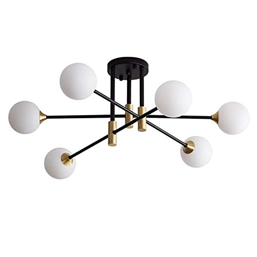 Chandelier de jeu magic noir et or à 4 lampes pour plafond de cuisine