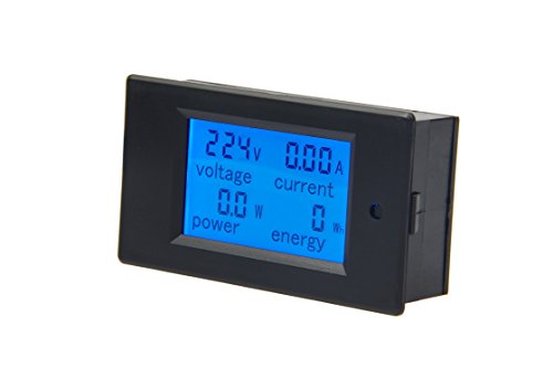 KNACRO AC Voltmeter Ammeter Digital Multimeter Voltage Ampere Meter Panel AC 80V-260V 110v 220v 20A Electrical Volt Current Power Energy Monitor Tester Gauge with LCD Display & Built-in Shunt