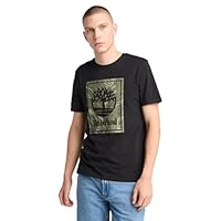 Timberland Men's Authentic Fit Camo Short Sleeve Tee, Black, 3X-Large