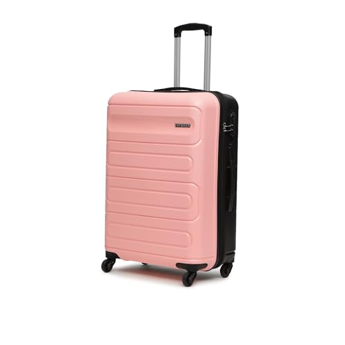 Image of Yayavar Tokyo Textured ABS Hard-Sided Suitcase Bag | Dual Color Trolley with 4 Spinner Wheels, Number Lock, Water Resistant | Luggage Bag for Travel