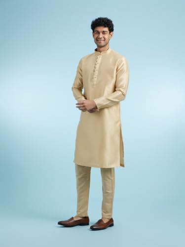Image of DIWAS BY MANYAVAR Men's Art Silk Self Design Kurta (1pc)