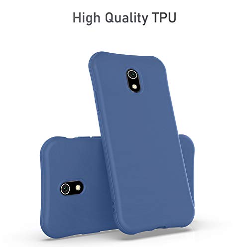 Image of TheGiftKart Sleek Back Cover Case for Xiaomi Redmi 8A | Slim Fit Protective Design | Ultra Matte Finish | Camera Protection Bump | Soft Silicon Back Cover Case (Silicone, Blue)