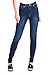 Produktbild NA-KD Damen Skinny High Waist Raw Hem Tall Jeans, dunkelblau, 36