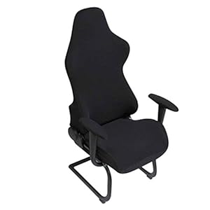 BTSKY Zwarte Rekbare Gaming Stoelhoezen Slipcovers – Ergonomische Office Computer Game Stoel Slipcovers Voor Computer Liggende Racestijl Bureaustoel (geen Stoelen)