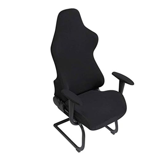BTSKY Funda para Silla para Gamers Deportes Electrónicos Desunida Elástica Ergonómicas, para Oficina, Juegos, Sillas de Ordenador, Reclinables, Cómodo Estilo de Carreras, Color Negro