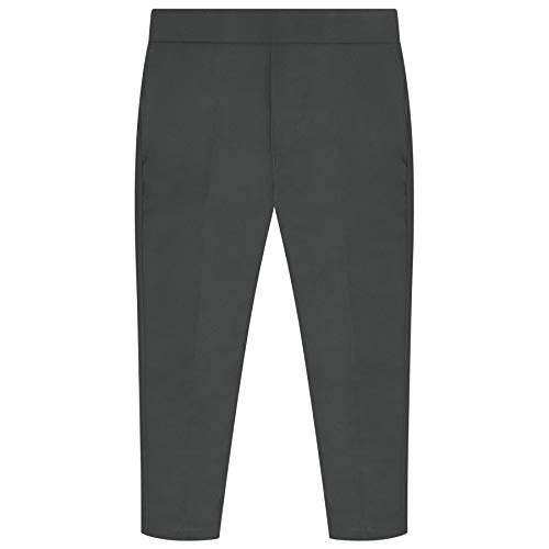 Pantalon d'école garçons gris résistant et ajustable pour éviter les plis