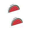 AOKWAWALIY Épingle En Émail Pastèque Broche Pastèque 2 Pièces Broche De Dessin Animé En Forme De Fruit Épinglette En Émail Pour D'école Alimentaire Cadeaux D'été Accessoires De #2