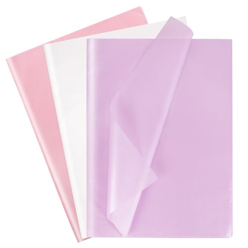 Larcenciel Seidenpapier, 30 Blatt Metallic Glitzer Seidenpapier Verpackungsmaterial für Geschenktüten, 3 Farben Perlglitzernde Geschenkpapier für Feste, Hochzeiten, Geburtstage, Partydeko, 50x35 cm