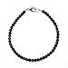 Kathy Bankston Handmade Black Onyx Bracelet with Sterling Silver Clasp, Small 3mm Beads
