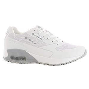 Oxypas Sport, werkschoen Ela, antistatisch (ESD) leer sneaker voor dames, in vele kleuren, wit lichtgrijs., 39 EU
