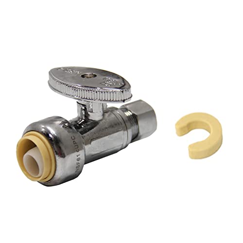 Image of 1Pcs EFIELD Straight Stop Valve,1 /2 inchPush x3 /8 inchCompression(PF-VALVE021-1)