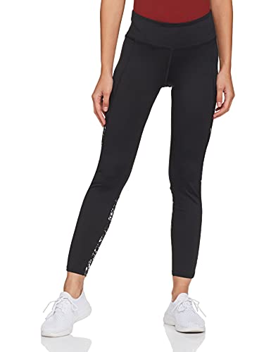 Reebok Women’S Polyester Wor Run Aop Tights (Gs1938_2Xs, Black, 2Xs)