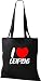 Produktbild Shirtinstyle Stoffbeutel, I Love Leipzig, Lieblingsstadt, Heimatort, Familie, Urlaub, City, Stadt, Sprüche, Beutel, Jute, Tasche, Shopper, Farbe Black