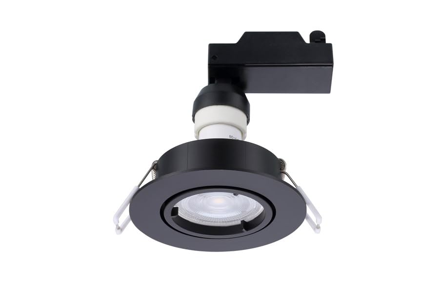 SYLVANIA SylSpot Recessed LED Spotlight Kit - Warm White (2700K) - 4.5W Black Downlights - Energy Efficient, Long Life - 3 Pack