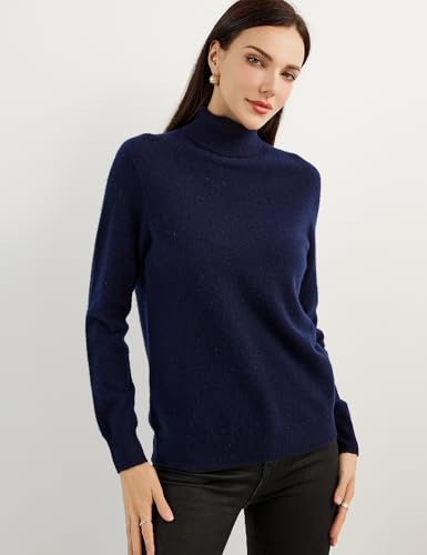 Women's 100% Pure Cashmere Sweater Turtleneck Long Sleeve Warm Soft 2025 Fall Winter Knit Pullover3