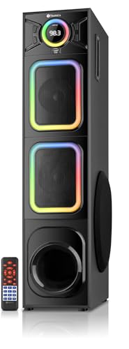Image of TRONICA AI999 Carol Bluetooth Home Theater System, 110W Tower Speaker with FM /PenDrive /AUX /FM | RGB Lights & All Functional Remote Sound Blaster with smart TV connectivity