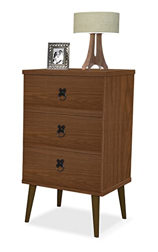 Mesa de Cabeceira 3 Gavetas Para Quarto Retrô Madri - Cacau