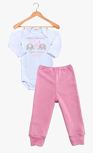 Kit Roupa de Bebe 6 Peças Body Manga Longa e Calça Mijão 100% Algodão fio 30 penteado Premium Menino