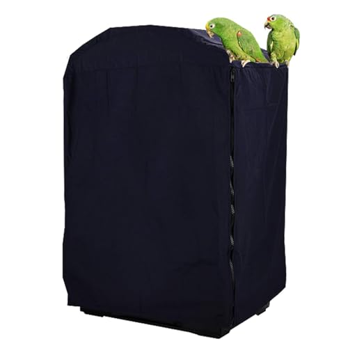 Image of QBLEEV Birdcage Cover, Parrot Cage Night Cover Shade, Universal Cage Covers | Pet blackout windproof light-proof sleep reduces distractions night tear-resistant cloth without cage-14.1x18.5x26.7 inch(LxWxH)