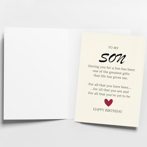 To My Son, Birthday Card for Son, Son Birthday Card, Birthday Card Son, Birthday Card Son, Happy Birthday Son Card, To My Son from Mom, Gifts for Adult Son Gift Ideas, Birthday Card Son Adult