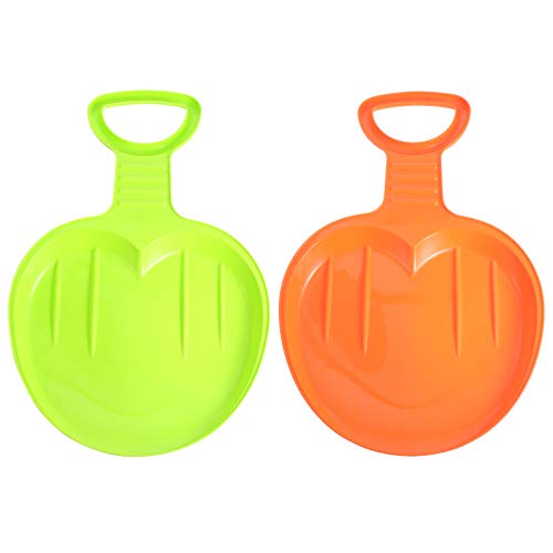 BESPORTBLE 2Pcs Crianças Board Ski Trenós De Neve Trenó De Plástico Pad Crianças Trenó Esqui Snowboa