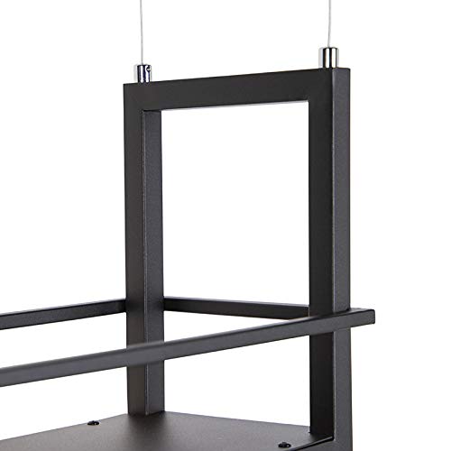 Qazqa Esstisch Modern Pendelleuchte, Pendellampe - Cage Rack - Schwarz, 4-flammig, 101.5cm, Ideal als Esszimmerlampe und Wohnzimmerlampe