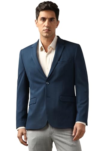 Image of Peter England Men's Classic Blazer (PIBZWNSPG53252_Charcoal