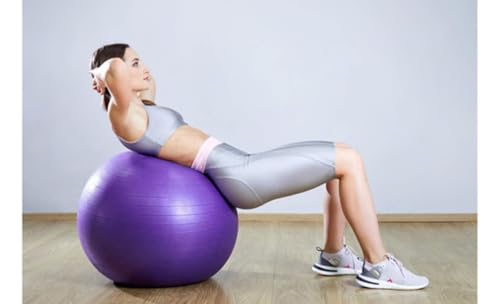 Bola Pilates Suiça com Bomba Yoga Abdominal Gnastica Fitness Ginástica Fisioterapia Flexibilidade Fo