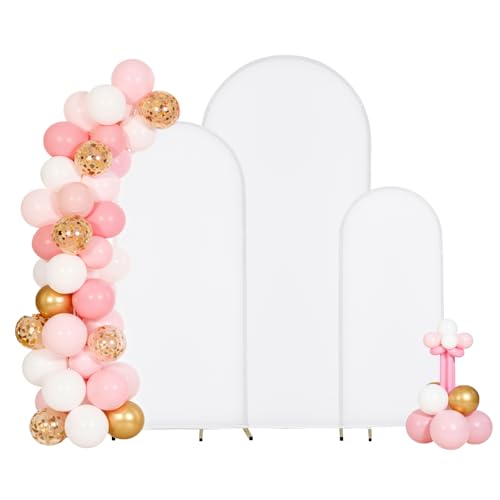 VEVOR - VEVOR Arch Backdrop Stand, Set of 3, 6/5/4 ft, Stable Structure, Easy Assembly, Gold Metal Arch Backdrop Stand with Cover, for Wedding, Birthday Party, Graduation, Celebration, and Ceremony Decoration