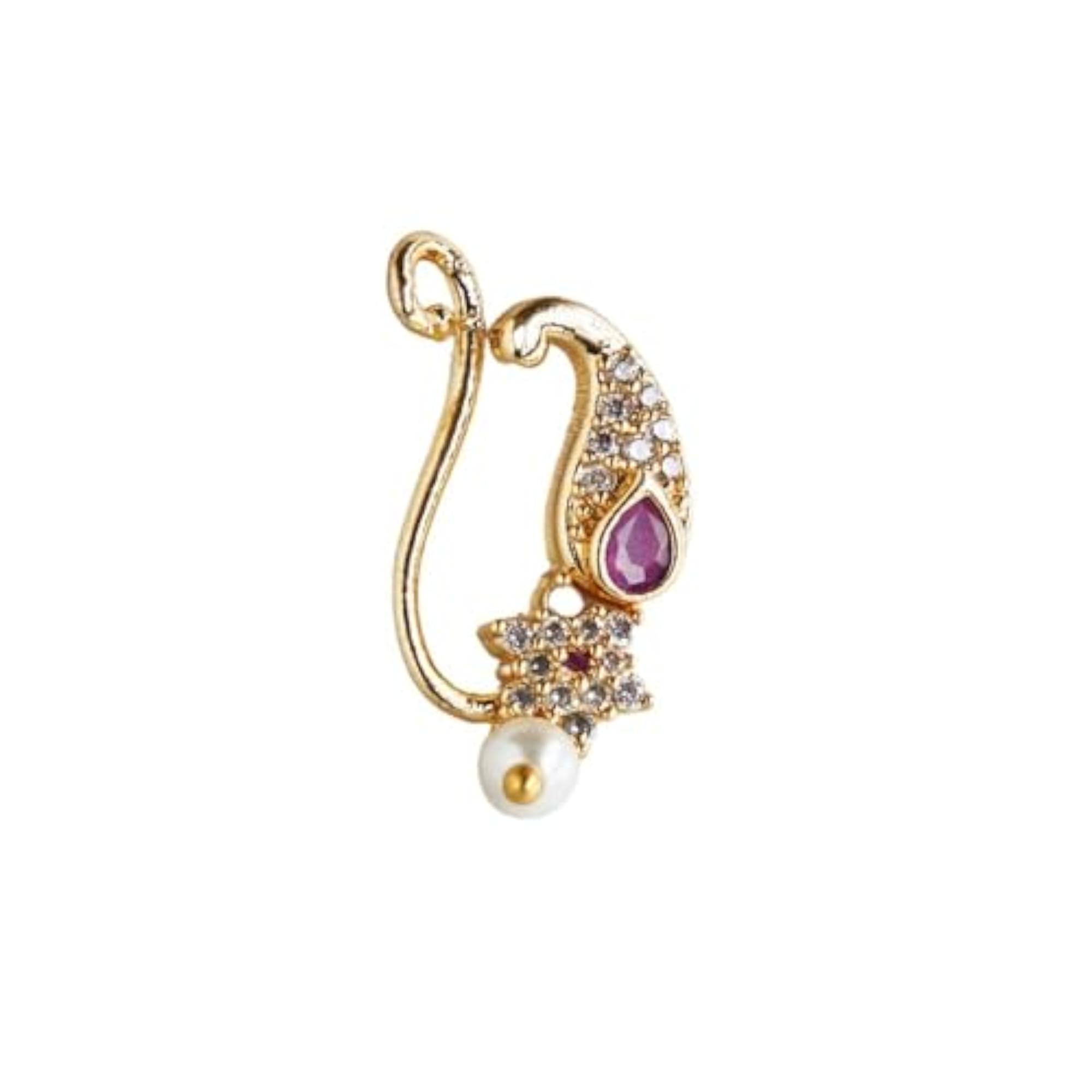 Aurora Glow Nose Pin, Elegant Design