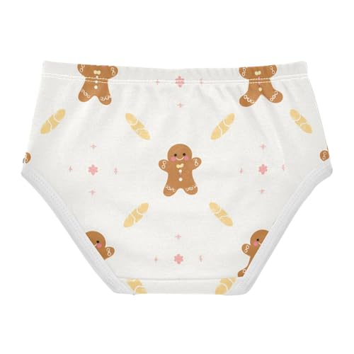 GuoChe Gingerbread Men 1-piecing Hip Design Panties Organic Underwear for Young Girls in Sizes 2T,3T, 4T, 5T, 6Y and 8Y2