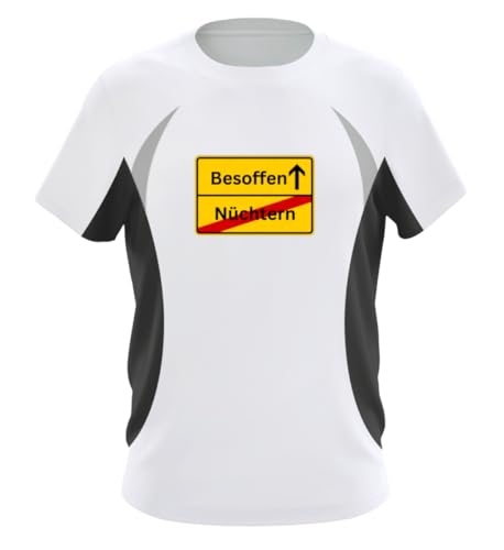 T-shirt de course respirant homme Besoffen Nüchtern Malle coupe athlétique