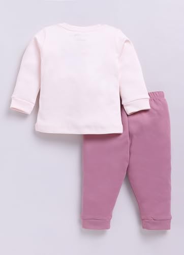 Image of Smart Baby Cotton Night Suit for Girls | Baby Girl Dress 6-18 Months Stylish | Full Sleeve Pajama Set with Mushroom House Print | Infant Nightwear & Kids Clothes