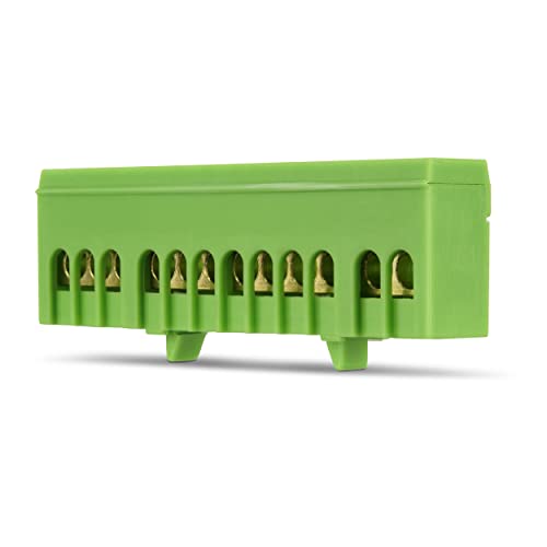 Protective Conductor Terminal Green 12-pin x 16, Wire Connectors Block - Image 2