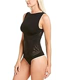 Passgenau Wolford Georgia Stringbody für Damen, Schwarz/Schwarz, Medium