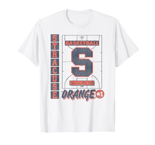 Syracuse Orange Basketball Vintage Court White T-Shirt