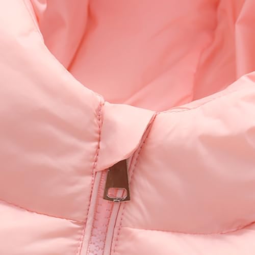 EnJoCho Girls' Down Cotton Padded Jackets Autumn And Winter New Children's Short Cotton Padded (Purple, 3-4 Years)4