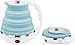 Produktbild GFEI Elektrischer Wasserkocher mit Edelstahlboden faltbar Silikon Camping Wasserkessel klappbar Reise Wasserkocher 0.5 Liter 750W universal dual Voltage